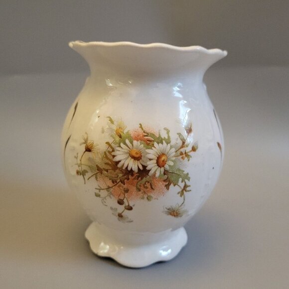 Vintage Hand Painted Floral Daisy Vase 5" - Picture 1 of 8
